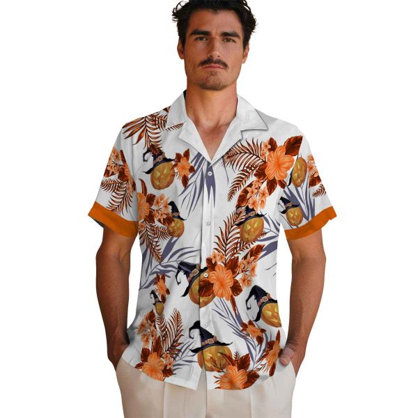 Halloween Patriotic Hibiscus Design Hawaiian Shirt High quality