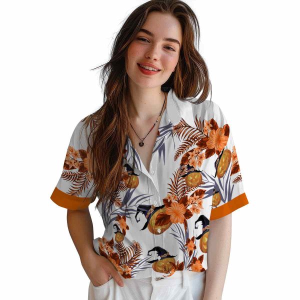 Halloween Patriotic Hibiscus Design Hawaiian Shirt Trendy