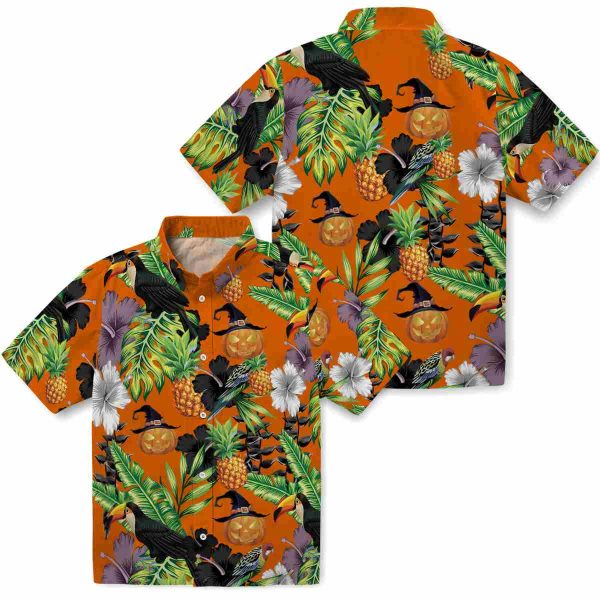 Halloween Toucan Hibiscus Pineapple Hawaiian Shirt Latest Model