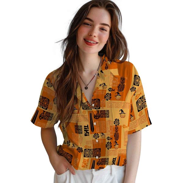 Halloween Tribal Symbols Hawaiian Shirt Trendy