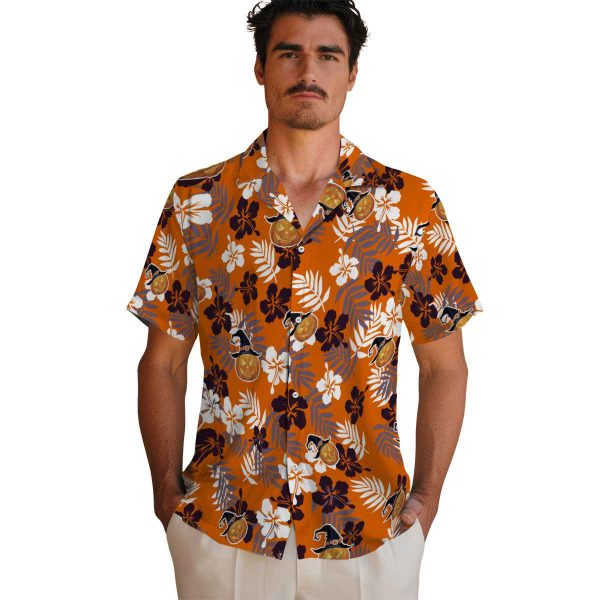 Halloween Tropical Floral Hawaiian Shirt High quality