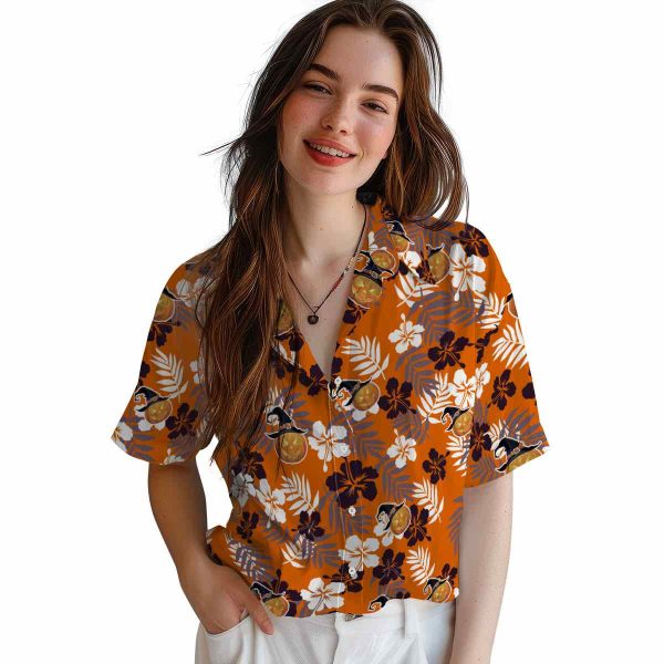 Halloween Tropical Floral Hawaiian Shirt Trendy