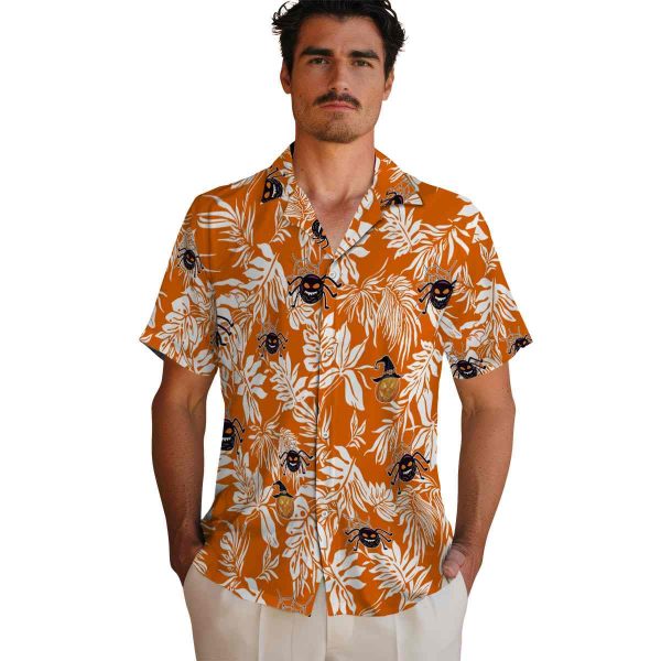 Halloween Tropical Leaf Hawaiian Shirt High quality