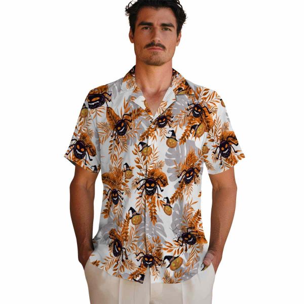 Halloween Tropical Leaves Hawaiian Shirt High quality