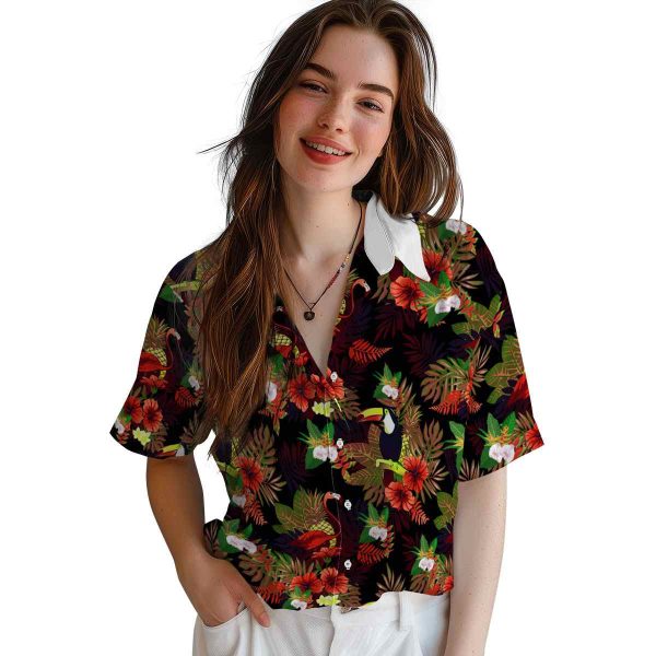 Hawaiian Flower Shirt Floral Toucan Hawaiian Shirt Trendy