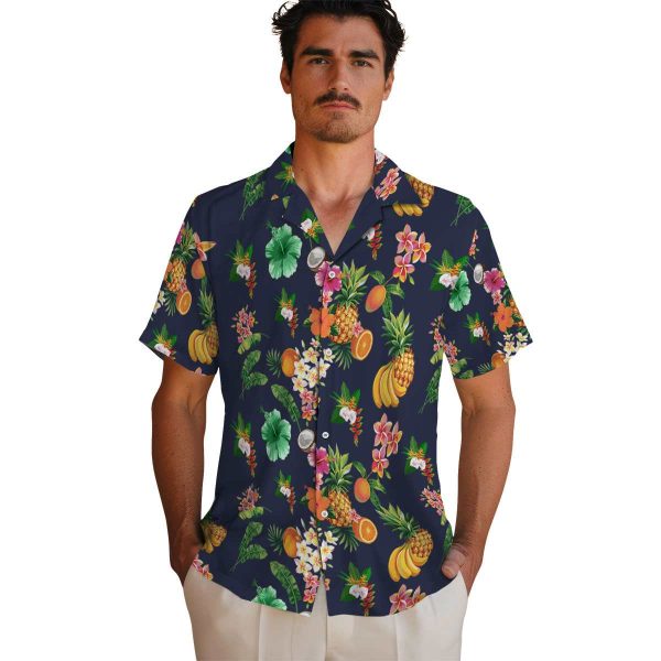 Hawaiian Flower Shirt Hibiscus And Fruit Hawaiian Shirt High quality