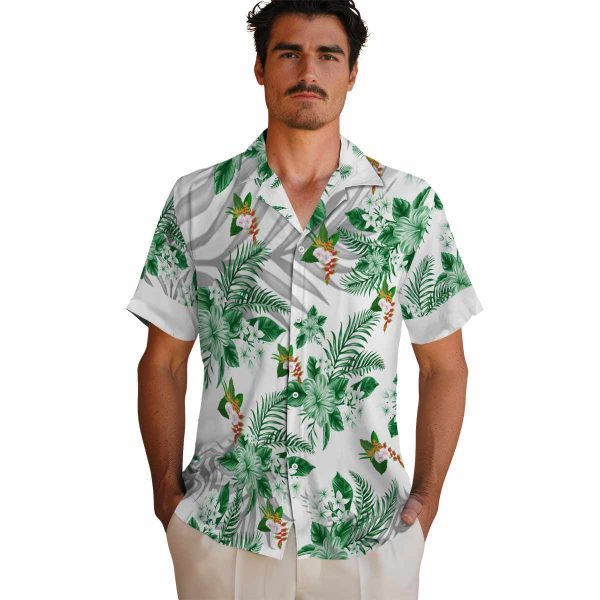 Hawaiian Flower Shirt Hibiscus Palm Leaves Hawaiian Shirt High quality