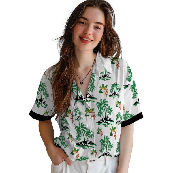 Hawaiian Flower Shirt Palm Island Print Hawaiian Shirt Trendy