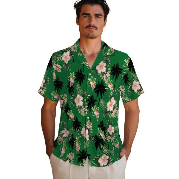 Hawaiian Flower Shirt Palm Tree Flower Hawaiian Shirt High quality