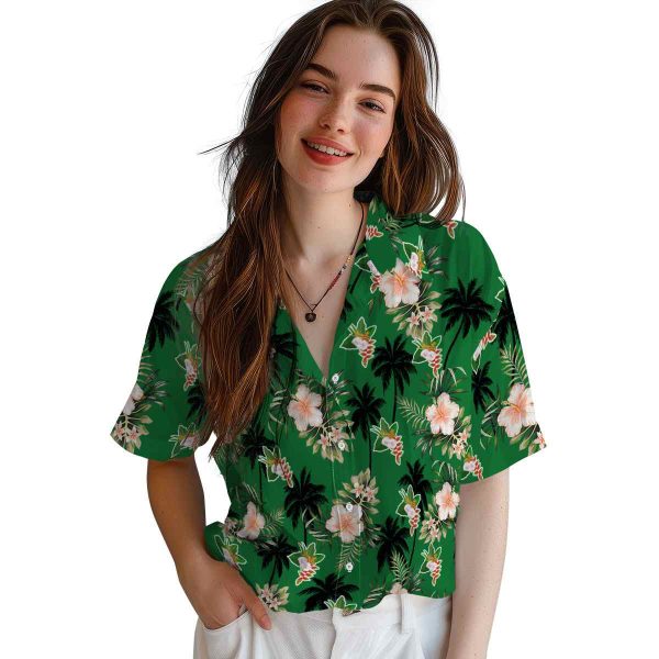 Hawaiian Flower Shirt Palm Tree Flower Hawaiian Shirt Trendy