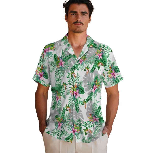 Hawaiian Flower Shirt Tropical Leaves Hawaiian Shirt High quality