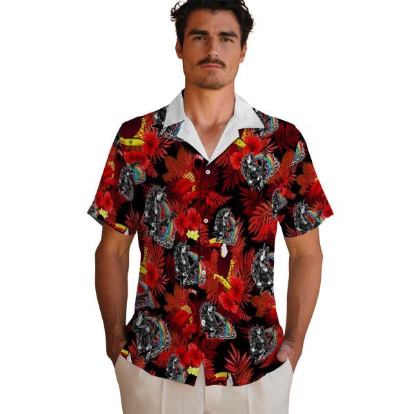 Heavy Metal Floral Toucan Hawaiian Shirt High quality