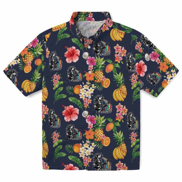 Heavy Metal Hibiscus And Fruit Hawaiian Shirt Best selling