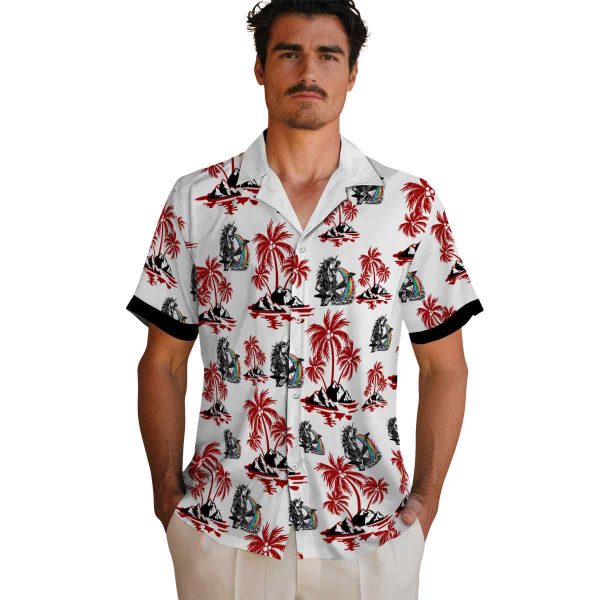 Heavy Metal Palm Island Print Hawaiian Shirt High quality