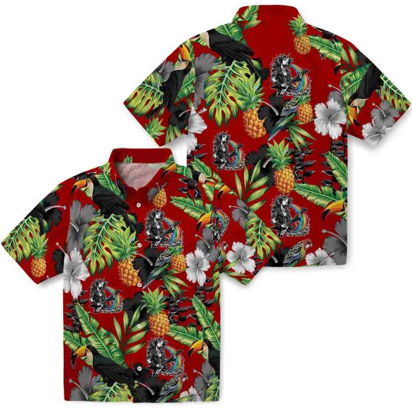 Heavy Metal Toucan Hibiscus Pineapple Hawaiian Shirt Latest Model