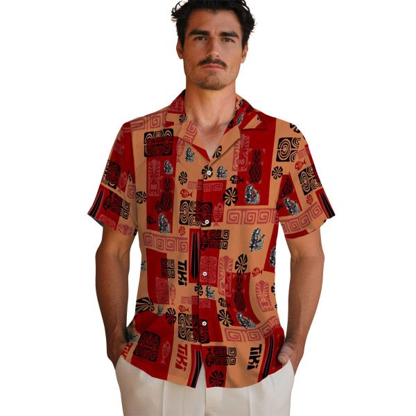 Heavy Metal Tribal Symbols Hawaiian Shirt High quality