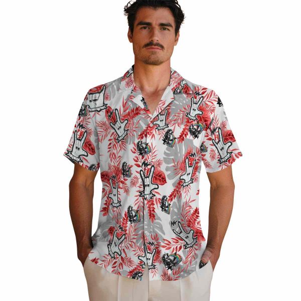 Heavy Metal Tropical Leaves Hawaiian Shirt High quality