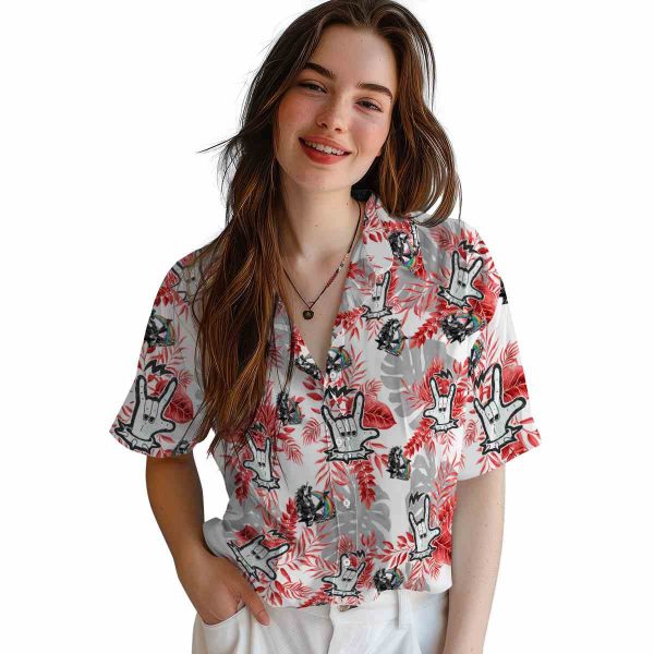 Heavy Metal Tropical Leaves Hawaiian Shirt Trendy