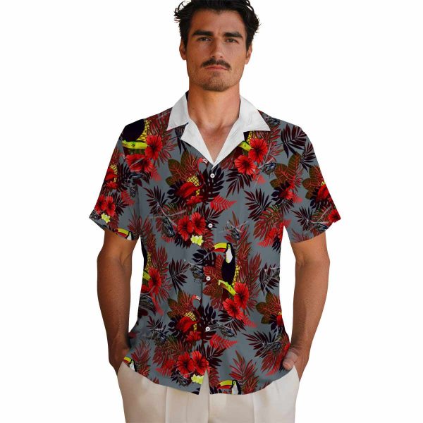 Helicopter Floral Toucan Hawaiian Shirt High quality