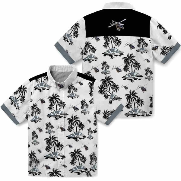 Helicopter Palm Island Print Hawaiian Shirt Latest Model