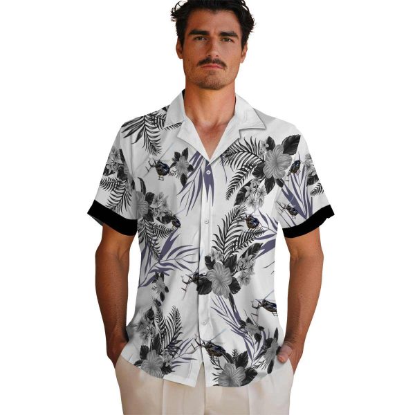 Helicopter Patriotic Hibiscus Design Hawaiian Shirt High quality