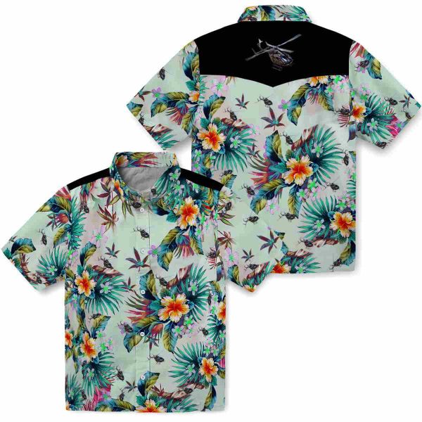 Helicopter Tropical Foliage Hawaiian Shirt Latest Model