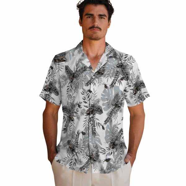 Helicopter Tropical Leaves Hawaiian Shirt High quality