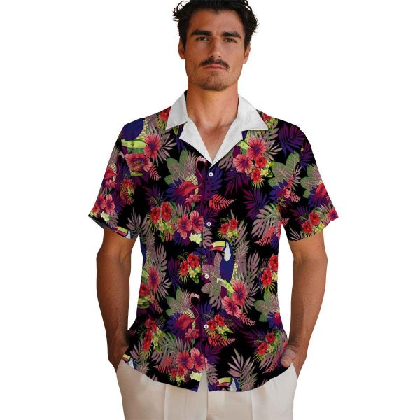 Hibiscus Floral Toucan Hawaiian Shirt High quality