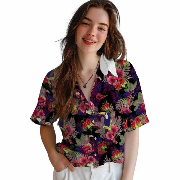 Hibiscus Floral Toucan Hawaiian Shirt Trendy