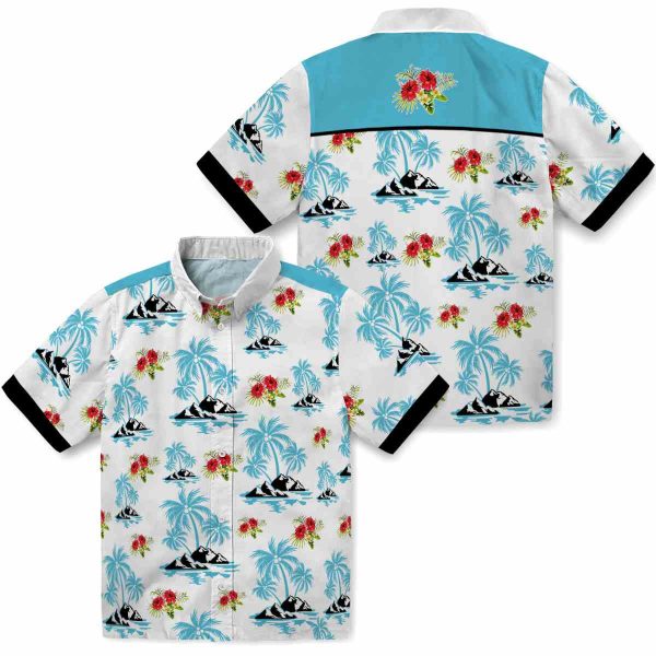 Hibiscus Palm Island Print Hawaiian Shirt Latest Model