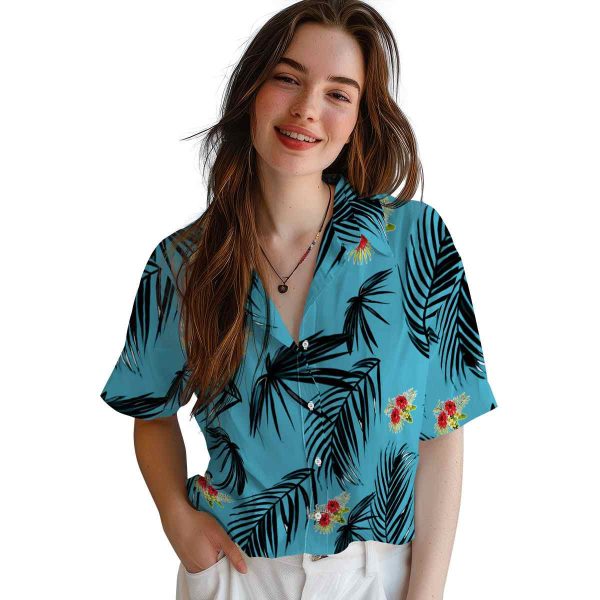 Hibiscus Palm Leaf Hawaiian Shirt Trendy