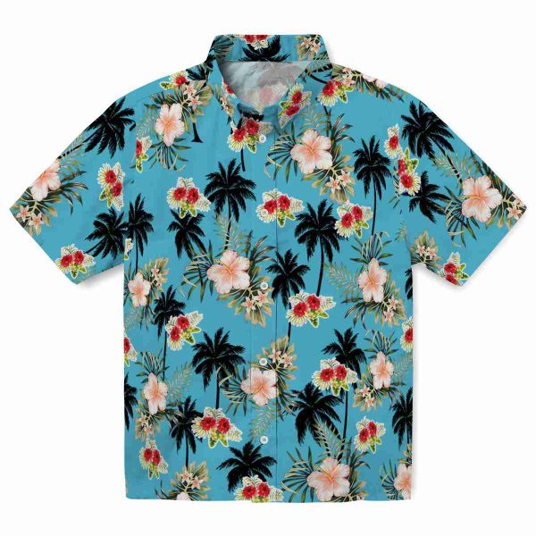 Hibiscus Palm Tree Flower Hawaiian Shirt Best selling