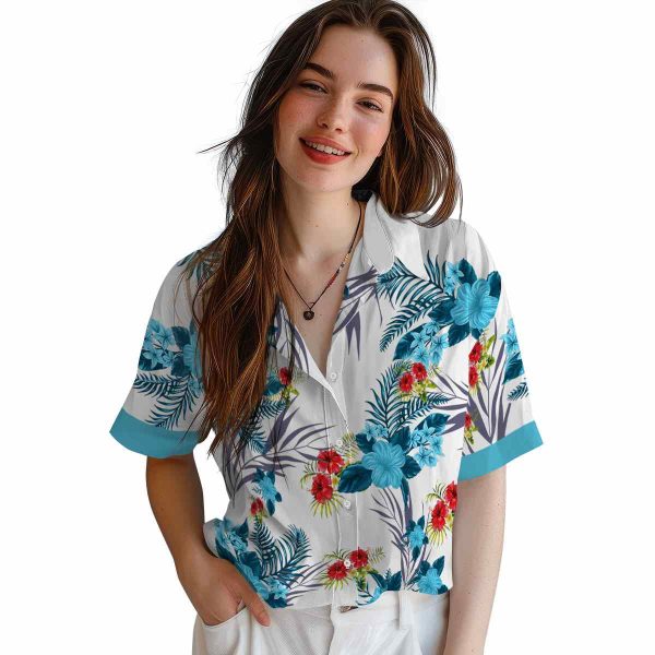 Hibiscus Patriotic Hibiscus Design Hawaiian Shirt Trendy