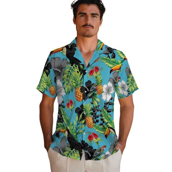 Hibiscus Toucan Hibiscus Pineapple Hawaiian Shirt High quality