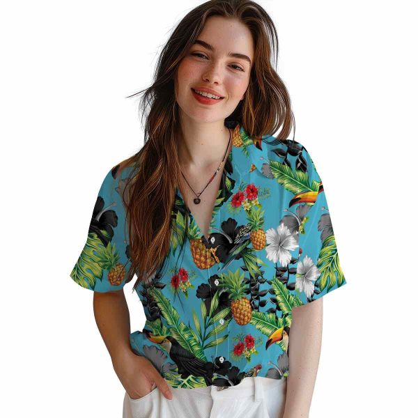 Hibiscus Toucan Hibiscus Pineapple Hawaiian Shirt Trendy