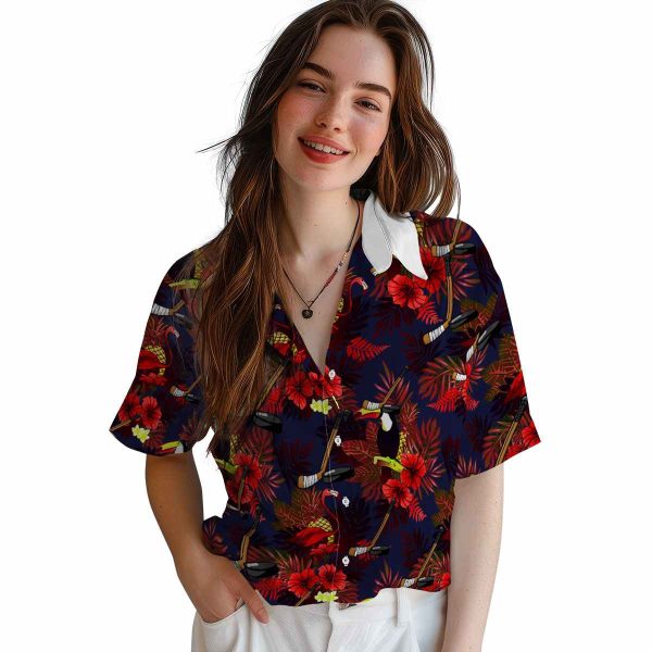 Hockey Floral Toucan Hawaiian Shirt Trendy