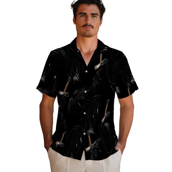 Hockey Palm Leaf Hawaiian Shirt High quality