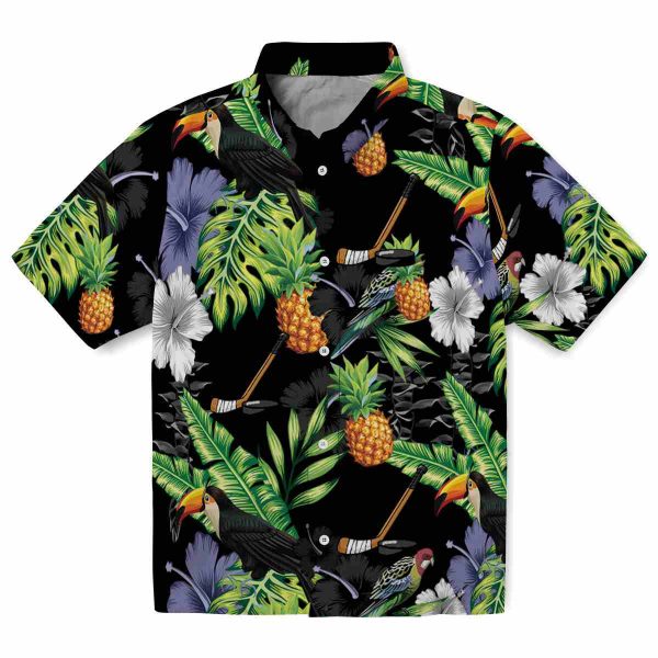 Hockey Toucan Hibiscus Pineapple Hawaiian Shirt Best selling