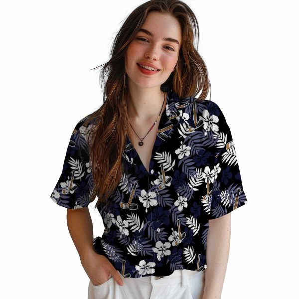 Hockey Tropical Floral Hawaiian Shirt Trendy