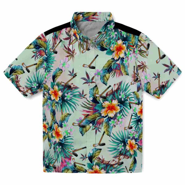 Hockey Tropical Foliage Hawaiian Shirt Best selling