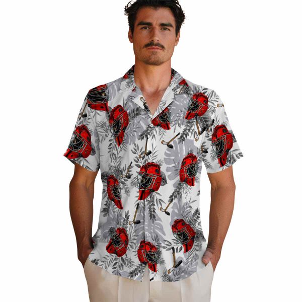 Hockey Tropical Leaves Hawaiian Shirt High quality