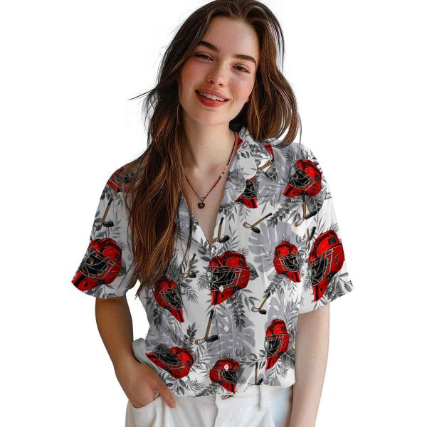 Hockey Tropical Leaves Hawaiian Shirt Trendy