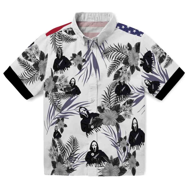 Horror Patriotic Hibiscus Design Hawaiian Shirt Best selling