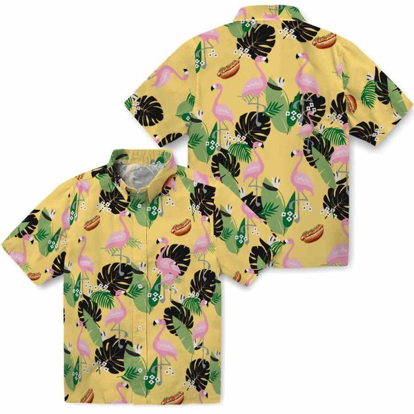 Hot Dog Flamingo Leaf Motif Hawaiian Shirt Latest Model