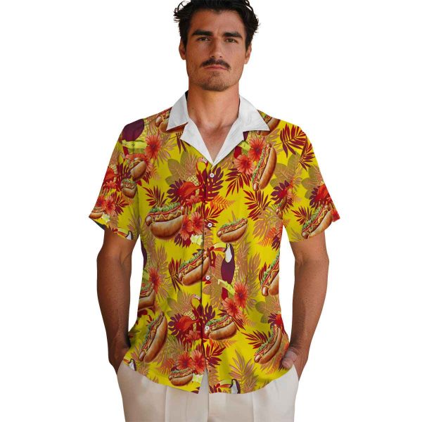 Hot Dog Floral Toucan Hawaiian Shirt High quality