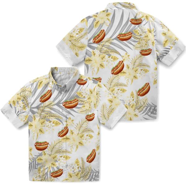 Hot Dog Hibiscus Palm Leaves Hawaiian Shirt Latest Model