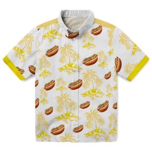 Hot Dog Palm Island Print Hawaiian Shirt Best selling