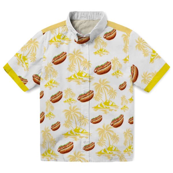 Hot Dog Palm Island Print Hawaiian Shirt Best selling