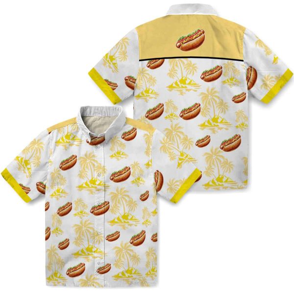 Hot Dog Palm Island Print Hawaiian Shirt Latest Model