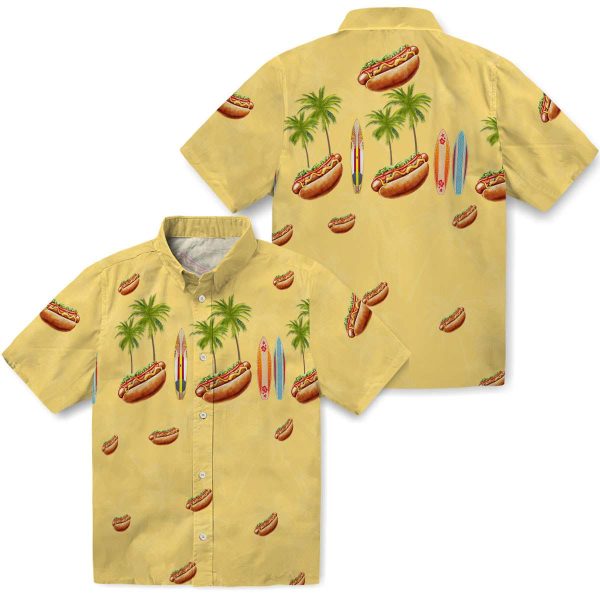 Hot Dog Surfboard Palm Hawaiian Shirt Latest Model